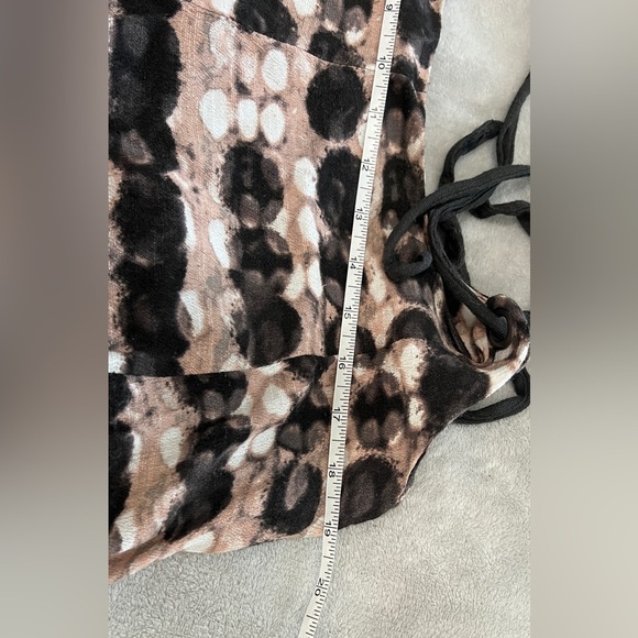 Free People Jump On It Camo Dress Jumper in cream combo print Large - Picture 8 of 10